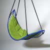 Modern Leaf Shaped Outdoor Hanging Swing Daybed | Couches & Sofas by Studio Stirling. Item composed of fabric & steel compatible with boho and eclectic & maximalism style