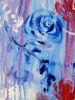 The touch of blue roses | Oil And Acrylic Painting in Paintings by Elena Parau. Item composed of canvas in boho or contemporary style