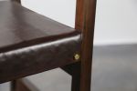 Piero Slatted-Back Chair in Rosewood & Leather by Costantini | Dining Chair in Chairs by Costantini Design. Item made of wood with fabric