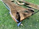 Custom Clear Resin Table - Live Edge Table - Wood Table | Dining Table in Tables by Tinella Wood. Item made of wood works with contemporary & art deco style