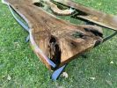 Custom Clear Resin Table - Live Edge Table - Wood Table | Dining Table in Tables by Tinella Collection. Item made of wood works with contemporary & art deco style