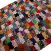 Vintage Moroccan Berber Geometric Multicolor Fabric Rug | Area Rug in Rugs by Rug and Kilim