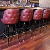 Tufted Bar Stools Model 1435 - Chairs | Chairs by Richardson Seating Corporation | Bangers & Lace Wicker Park in Chicago. Item made of steel with leather