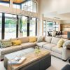Modern Glass Bellagio Globes Custom Chandelier. Foyer, Entry | Pendants by Galilee Lighting. Item made of metal with glass works with minimalism & modern style