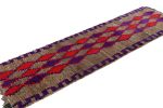 Vintage Moroccan Runner with Polychromatic Diamond Patterns | Area Rug in Rugs by Rug and Kilim