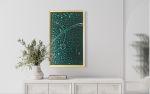 Gold Framed Green Chalk Board Wall Art | Oil And Acrylic Painting in Paintings by NAMYOONSOOART. Item composed of synthetic