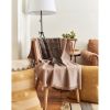 Flo Brown Handloom Merino Throw | Linens & Bedding by Studio Variously. Item made of fabric with fiber