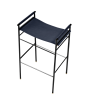 ¨Repose¨Bar Stool Natural Leather&Black Rubbered Steel Frame | Counter Stool in Chairs by Jover + Valls. Item composed of steel and leather in contemporary style