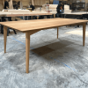 Modern Olivia Dining Table | Tables by Lumber2Love. Item made of oak wood compatible with mid century modern and contemporary style