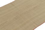 Vintage Plain Kilim in Beige-Brown Striations, Solid | Area Rug in Rugs by Rug and Kilim