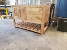 Model #1069 - Custom Single Sink Vanity | Countertop in Furniture by Limitless Woodworking. Item composed of maple wood compatible with mid century modern and contemporary style