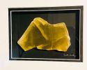 8x10 Framed Stone Artwork (Honeycomb Calcite) | Wall Sculpture in Wall Hangings by Scott Gentry Sculpture, LLC. Item made of stone compatible with contemporary and modern style