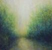 Garden Light, oil on canvas, 48" x 48" | Oil And Acrylic Painting in Paintings by Victoria Veedell | Union Bank in San Francisco. Item made of canvas & synthetic