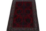 Rug & Kilim’s Baluch Tribal Rug in Red with Burgundy | Area Rug in Rugs by Rug and Kilim