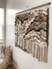 Wall Hanging in Natural Fibers "Life As It Is" | Macrame Wall Hanging in Wall Hangings by Rebecca Whitaker Art. Item made of walnut with cotton