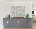 Waves 2 | Oil And Acrylic Painting in Paintings by Jill Krutick | Manolis Projects in Miami. Item composed of canvas and synthetic
