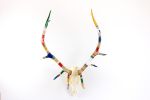 Hand-Painted Elk Antlers | Wall Sculpture in Wall Hangings by Cassandra Smith. Item made of wood