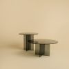 Smoked Glass Side Table - AMAMI by Lebanto | Tables by Lebanto. Item made of glass works with minimalism & contemporary style