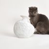 Flat vase - shiny white | Vases & Vessels by Project 213A. Item composed of stoneware compatible with contemporary style