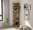 Solid Wood Corner Bookshelf , Minimalist Corner Bookcase | Book Case in Storage by OzzWoodArt