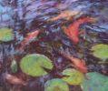 Koi pastel painting | Oil And Acrylic Painting in Paintings by Julia Lesnichy Art. Item made of canvas with paper