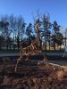 Whitetail Crossing | Public Sculptures by Wendy Klemperer Art Inc | Deer Park Playground in Newport News. Item composed of steel