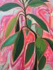 Chlorophylle et bubble gum | Mixed Media in Paintings by Marielle Robichaud. Item made of birch wood works with contemporary & eclectic & maximalism style