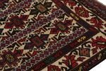 Vintage Baluch Afghan rug in Red, Beige, Blue & Brown | Area Rug in Rugs by Rug and Kilim