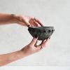 Medium Treasure Bowl in Stone Grey Concrete and Black Rivets | Decorative Bowl in Decorative Objects by Carolyn Powers Designs. Item made of concrete works with minimalism & contemporary style