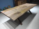 Living edge dining table, kitchen table, walnut wood table, | Tables by LuxuryEpoxyFurniture. Item made of wood