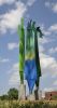 THREE SHADES OF GREEN | Public Sculptures by jim collins sculpture | The University of Tennessee at Chattanooga in Chattanooga. Item composed of metal