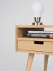 HEIM Nightstand, bedside table with one drawer open shelf | Tables by Mo Woodwork | Stalowa Wola in Stalowa Wola. Item composed of oak wood in minimalism or mid century modern style