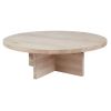 Solid Light Oak Circular Coffee Table | Tables by NO AGE FURNITURE STUDIO. Item composed of oak wood