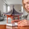 1:25 Lvyi Pavilion Wooden Miniature Suzhou Garden Replica | Sculptures by Dynasty Artisan. Item composed of wood in eclectic & maximalism or asian style