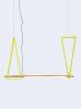 Dovell Hanging Lamp | Yellow with Maple | Pendants by Atelier Stōbben. Item composed of oak wood and aluminum in minimalism or contemporary style