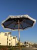 Handmade Macrame Boho Beach Umbrella with Cotton Fringe | Textiles by Dimitar Kostadinov | Aparthotel Crotiria in Burgas