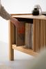 JAMM LOW 111 - small record player stand, audio console made | Sideboard in Storage by Mo Woodwork. Item composed of oak wood in minimalism or mid century modern style