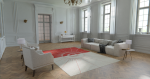 Astros Sunrise Square | Area Rug in Rugs by Woop Rugs. Item made of fabric with fiber