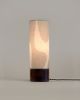 Modern Table Lamp | Lamps by La Loupe. Item composed of walnut and linen in mid century modern or modern style