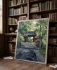 100x80cm Eigen Onsen Japan Landscape Impasto Oil Painting I | Oil And Acrylic Painting in Paintings by Dynasty Artisan. Item made of linen compatible with contemporary and japandi style