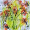 Muted Roses | Oil And Acrylic Painting in Paintings by Rita Vilma. Item composed of canvas