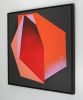 Diamond Red Orange Marble | Oil And Acrylic Painting in Paintings by Ronald Hunter. Item made of canvas works with contemporary & modern style