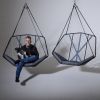 Stainless Steel Outdoor Swing Pool Deck Chair | Easy Chair in Chairs by Studio Stirling. Item composed of fabric and steel in boho or minimalism style