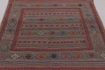 Vintage Persian Soumak Kilim, Tribal Diamonds in Light Jewel | Area Rug in Rugs by Rug and Kilim