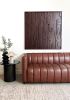 Masie | Chocolate Maroon Enameled Sculptural Art | Mixed Media by Blank Space Studios. Item made of oak wood works with mid century modern & contemporary style