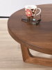 Mid Century Round Coffee Table , Walnut Wood Coffee Table | Tables by OzzWoodArt. Item made of walnut works with mid century modern & contemporary style