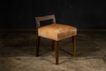 Low Side Chair in Argentine Rosewood and Hair Hide, Umberto | Dining Chair in Chairs by Costantini Design. Item composed of wood and leather in contemporary or modern style