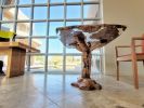 Clear Resin Live Edge Maple Gaming Table | Desk in Tables by Lumberlust Designs. Item made of wood
