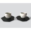 AKIKO x DPTO.LA Black & White Cup & Saucer Sets | Drinkware by AKIKO TSUJI | Departamento in Los Angeles. Item composed of stoneware