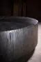 Segmented Round Black Oak Coffee Table | Tables by Aeterna Furniture. Item composed of oak wood